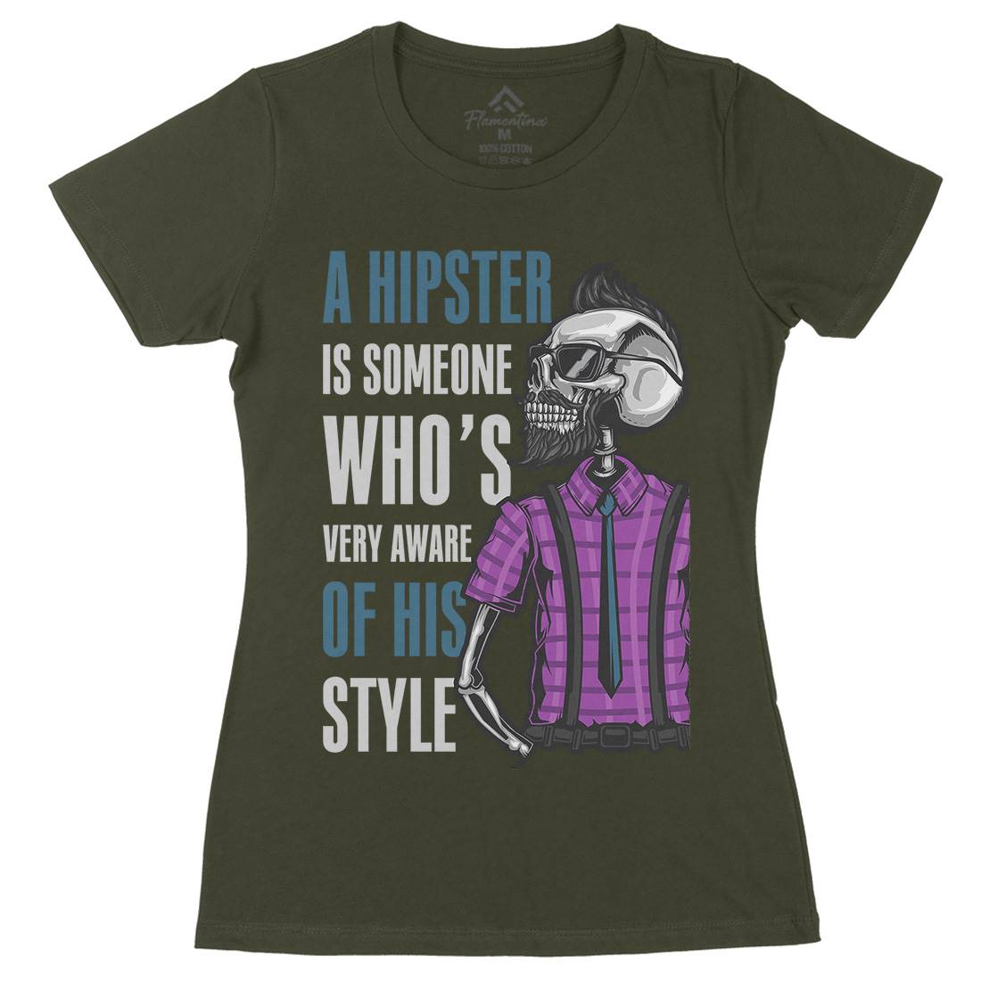 Hipster Womens Organic Crew Neck T-Shirt Barber B131