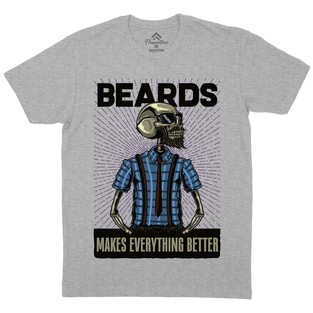 Hipster Mens Organic Crew Neck T-Shirt Barber B132