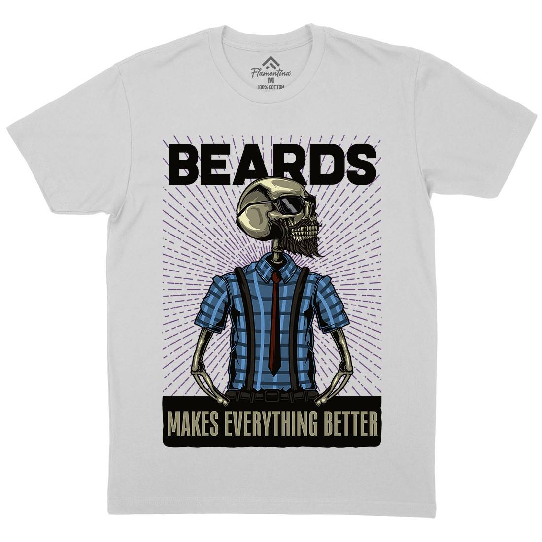 Hipster Mens Crew Neck T-Shirt Barber B132