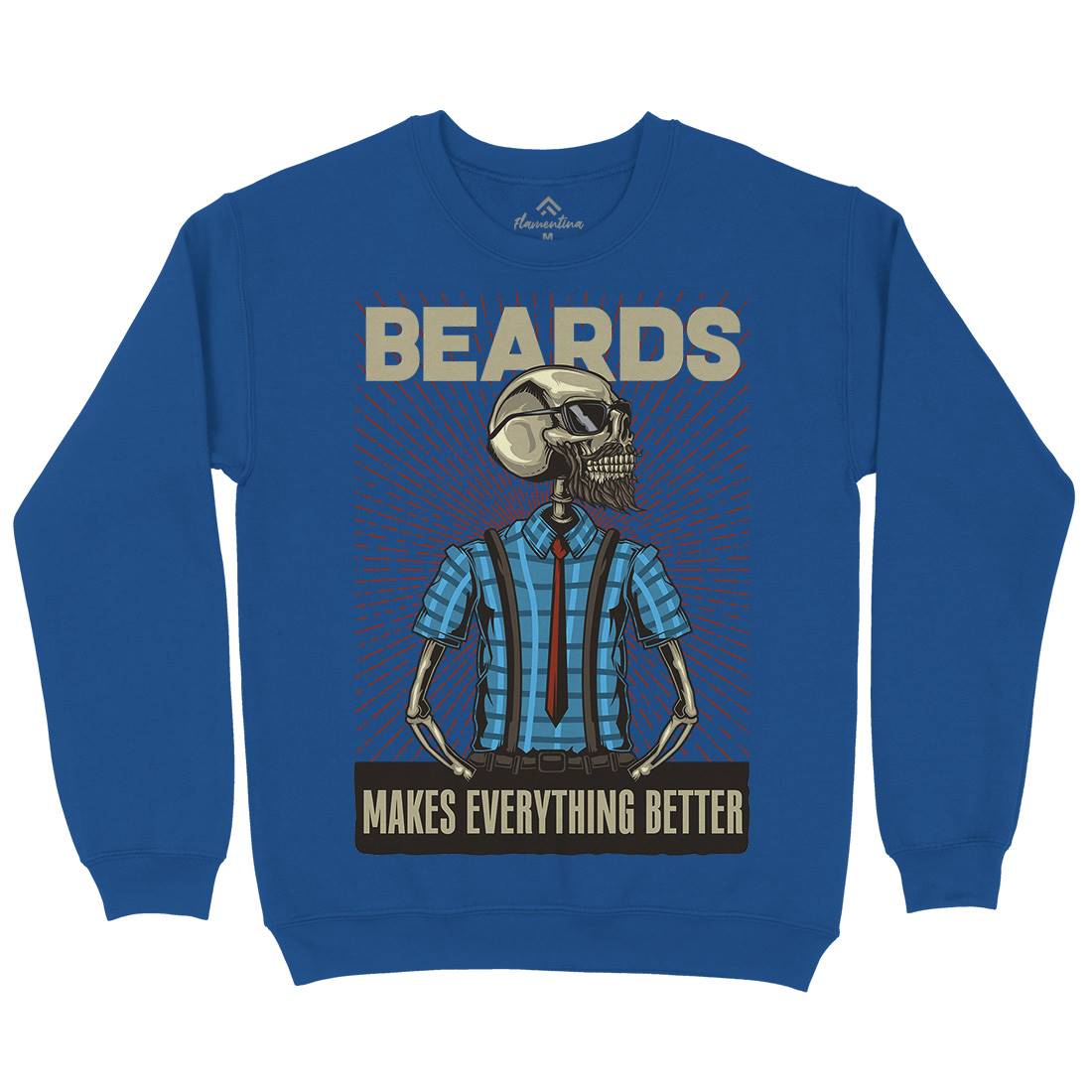 Hipster Mens Crew Neck Sweatshirt Barber B132