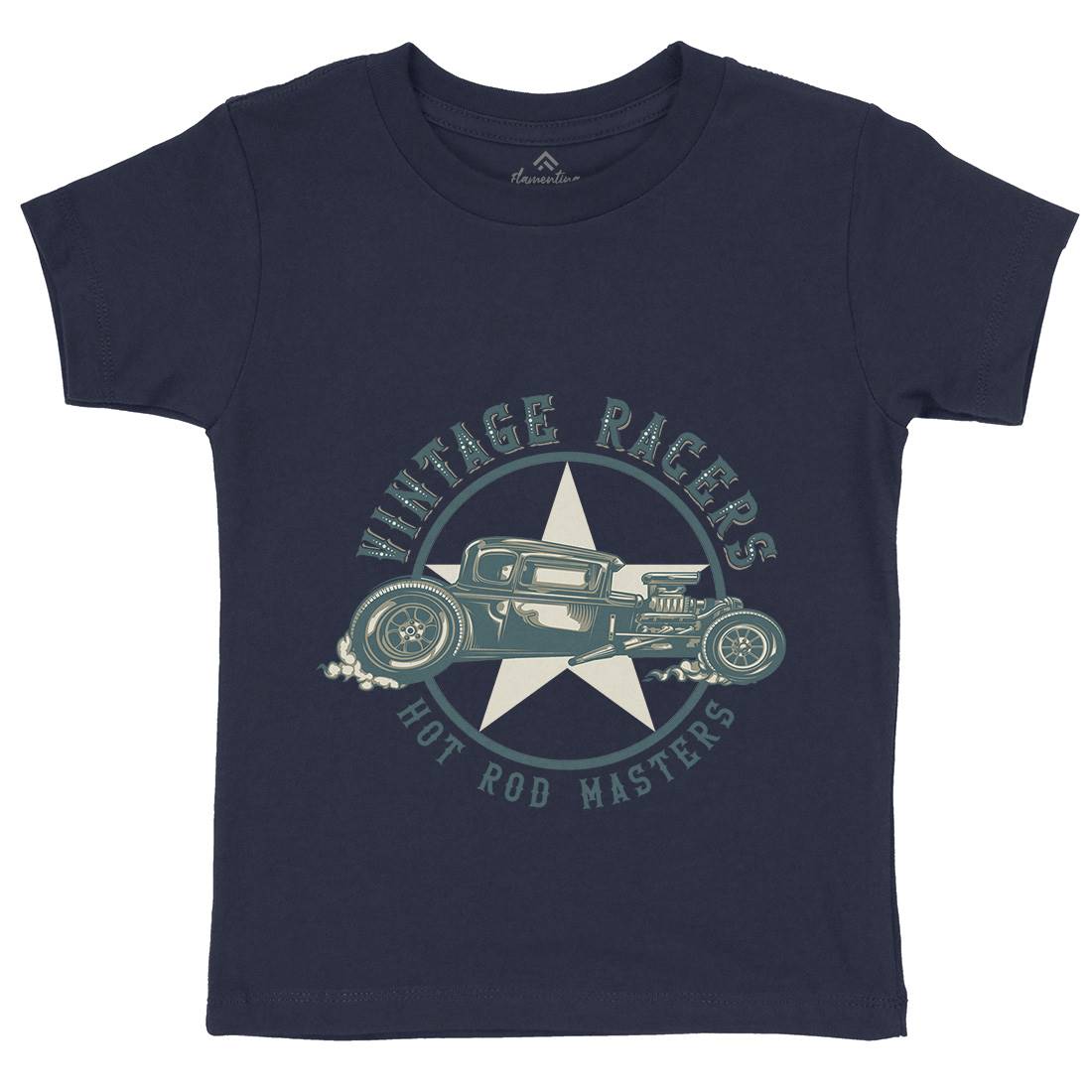 Hotrod Kids Organic Crew Neck T-Shirt Cars B134