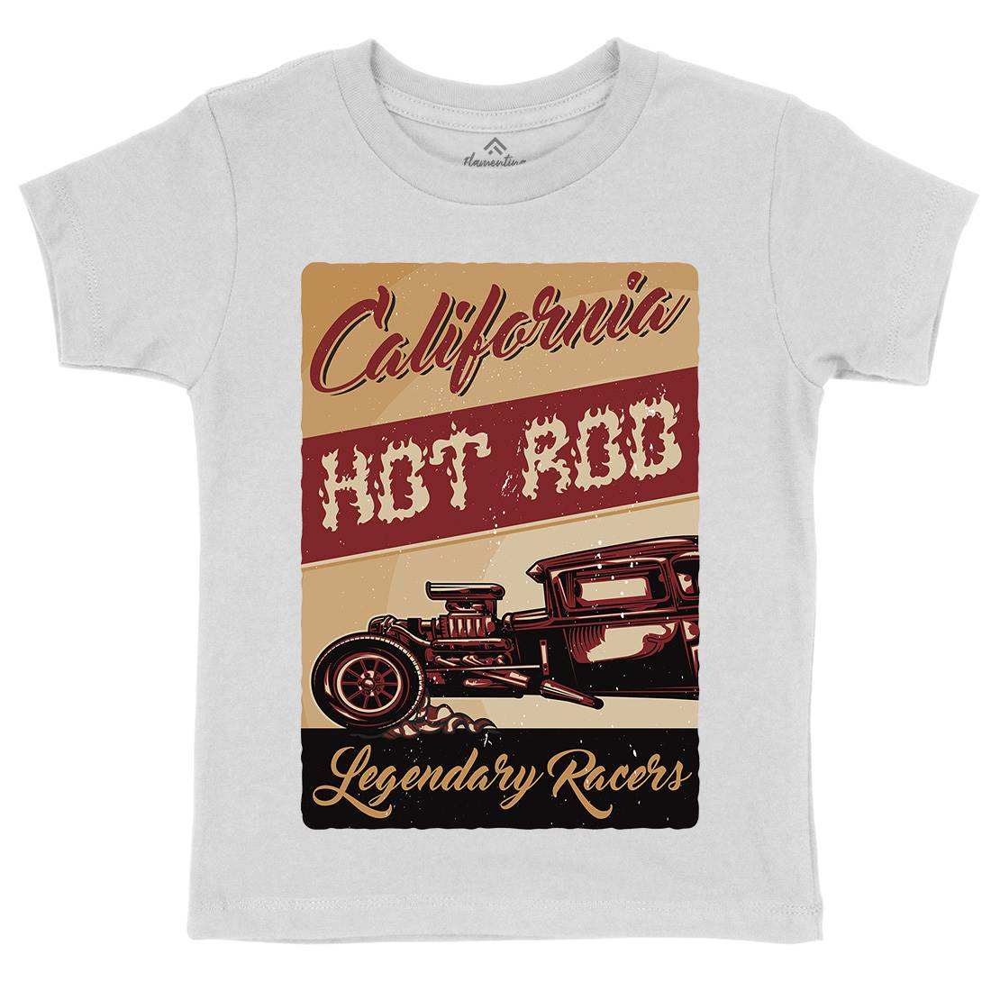 Hotrod Kids Organic Crew Neck T-Shirt Cars B135