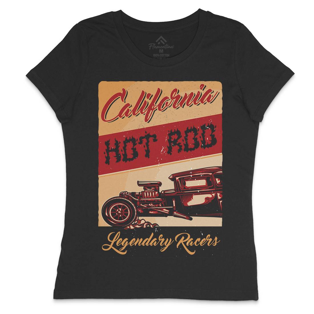 Hotrod Womens Crew Neck T-Shirt Cars B135