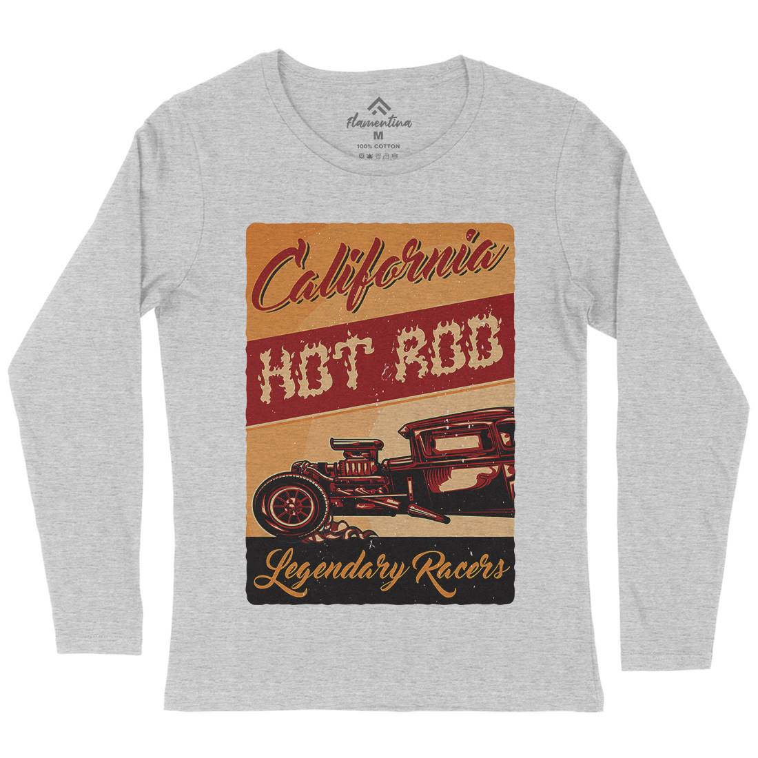 Hotrod Womens Long Sleeve T-Shirt Cars B135