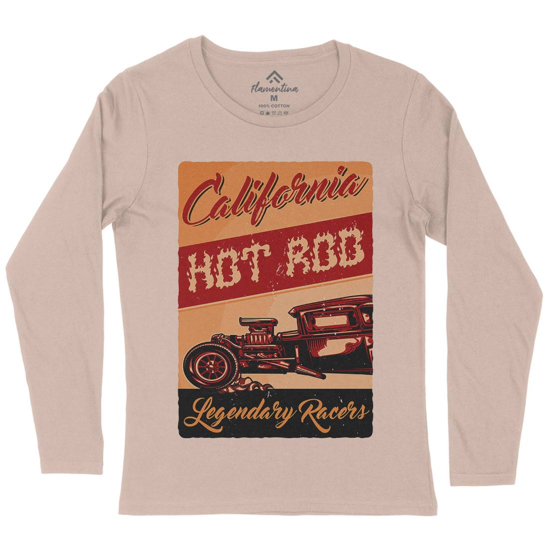 Hotrod Womens Long Sleeve T-Shirt Cars B135