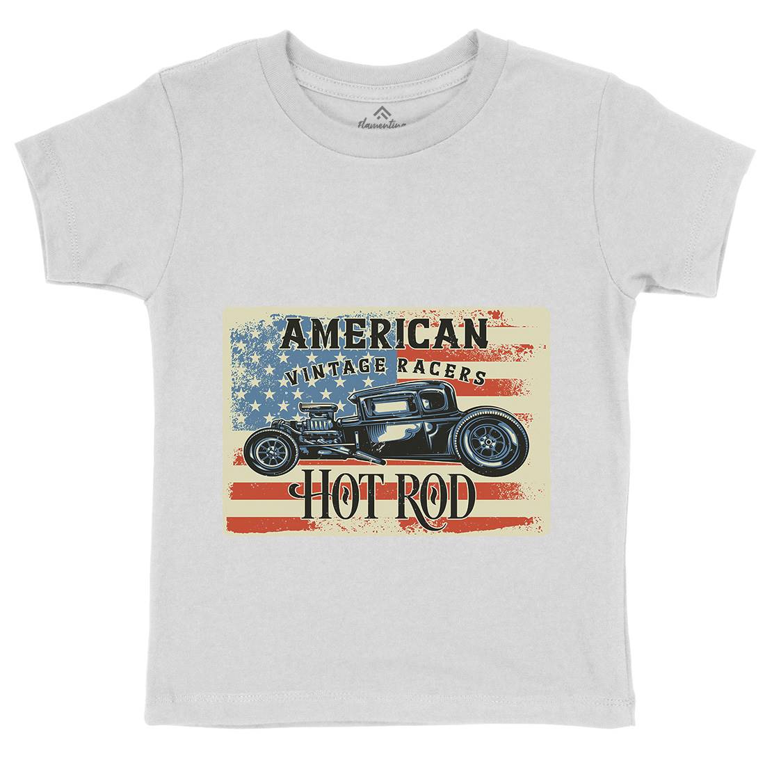 Hotrod Kids Crew Neck T-Shirt Cars B136
