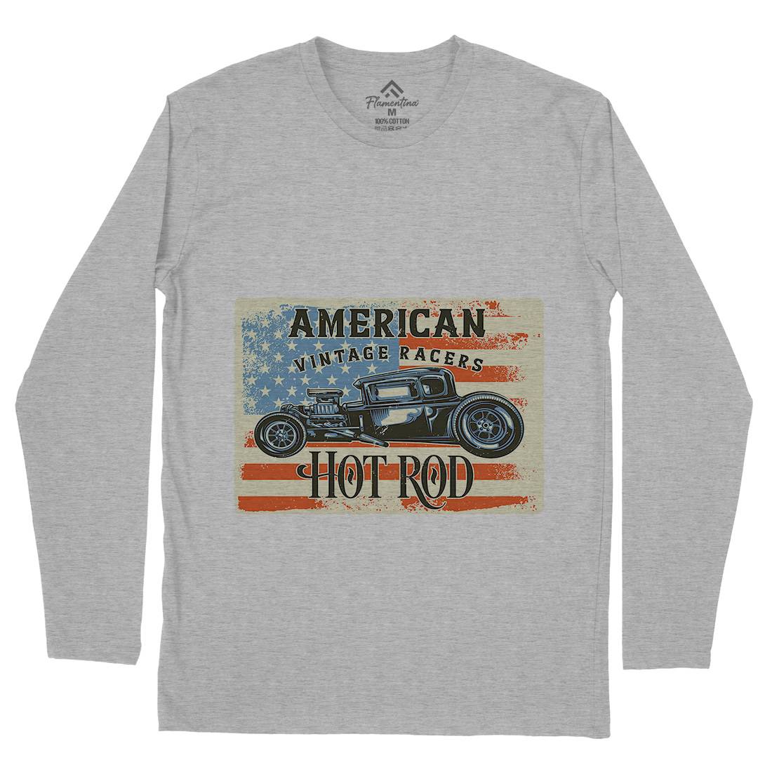 Hotrod Mens Long Sleeve T-Shirt Cars B136