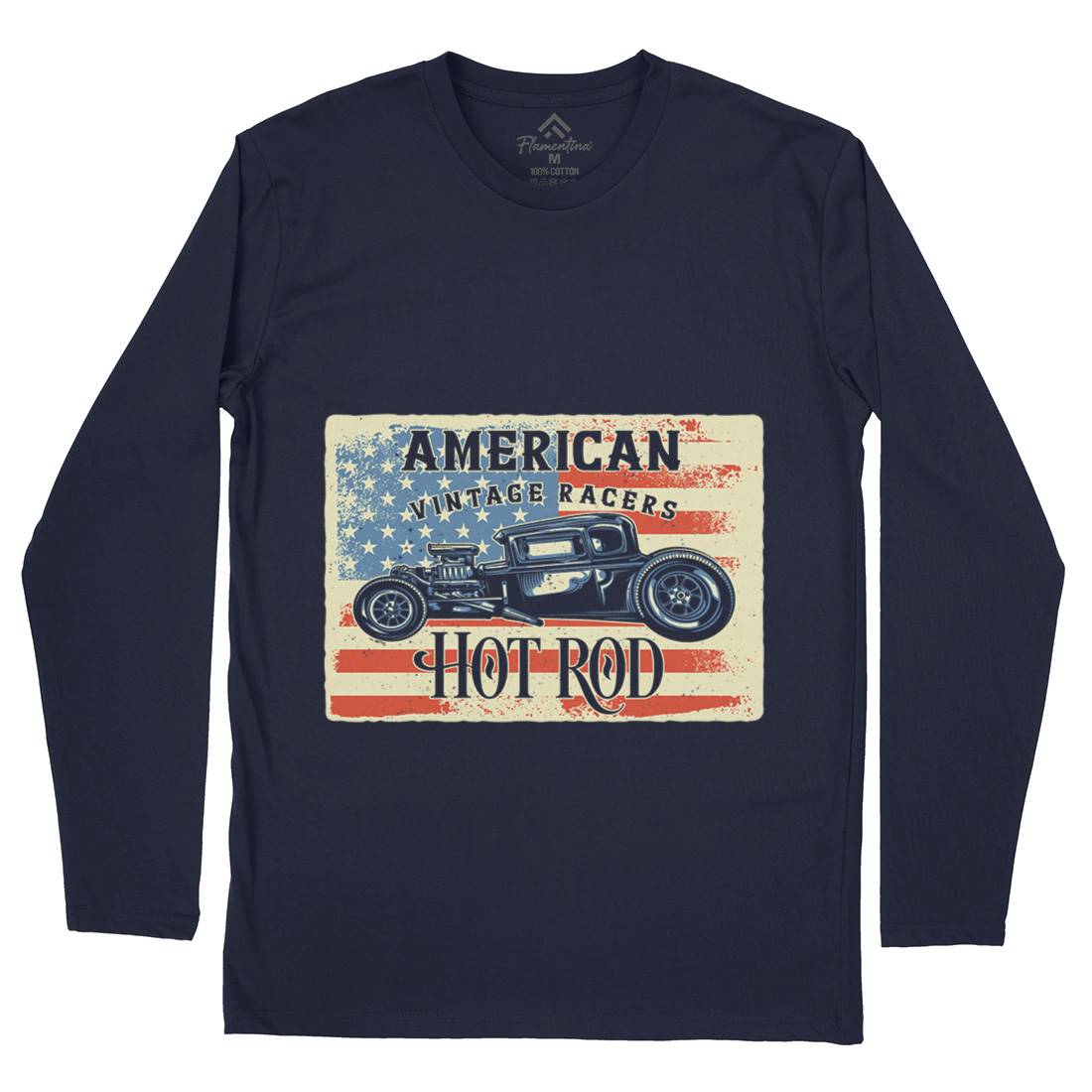 Hotrod Mens Long Sleeve T-Shirt Cars B136