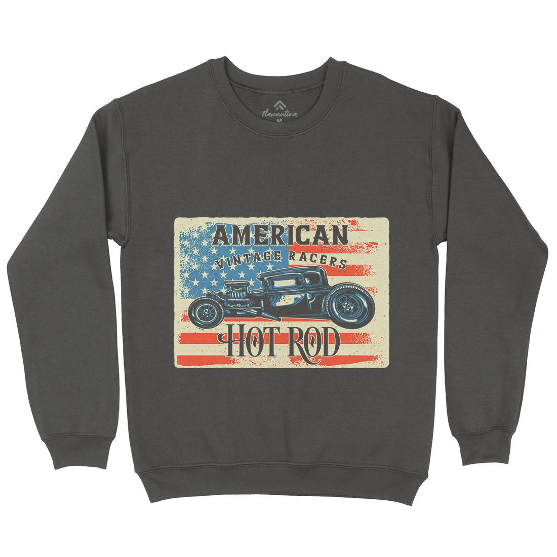 Hotrod Mens Crew Neck Sweatshirt Cars B136