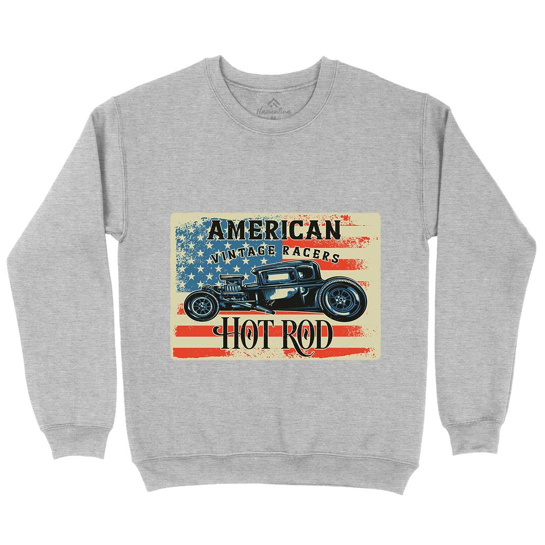 Hotrod Mens Crew Neck Sweatshirt Cars B136