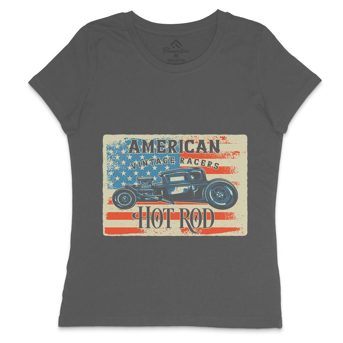 Hotrod Womens Crew Neck T-Shirt Cars B136