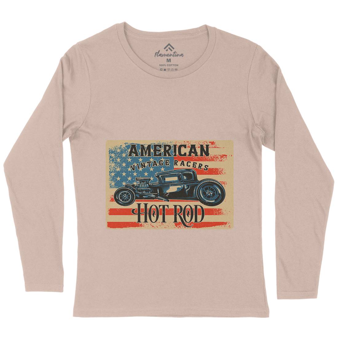 Hotrod Womens Long Sleeve T-Shirt Cars B136