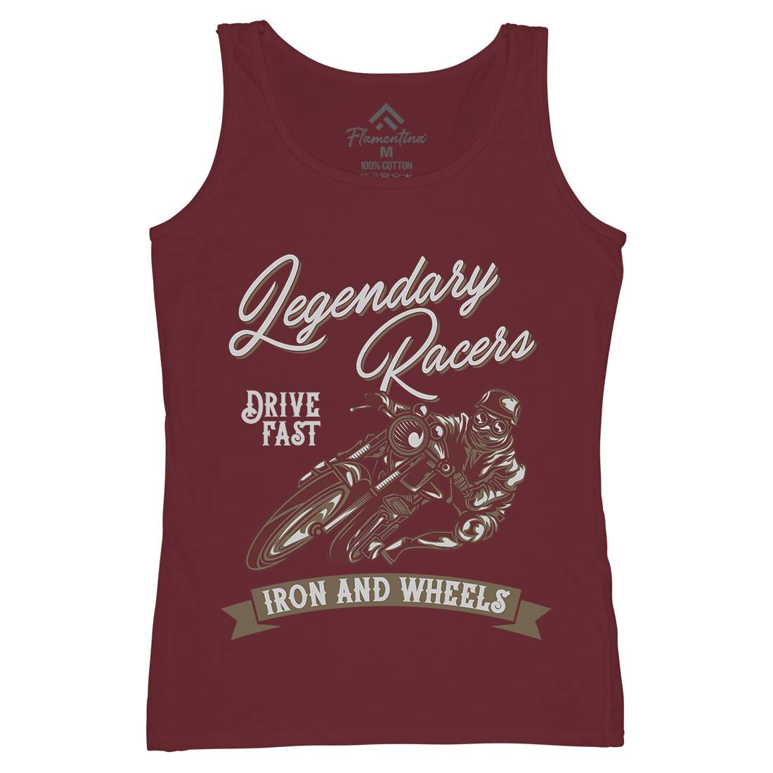 Iron Wheels Womens Organic Tank Top Vest Motorcycles B137