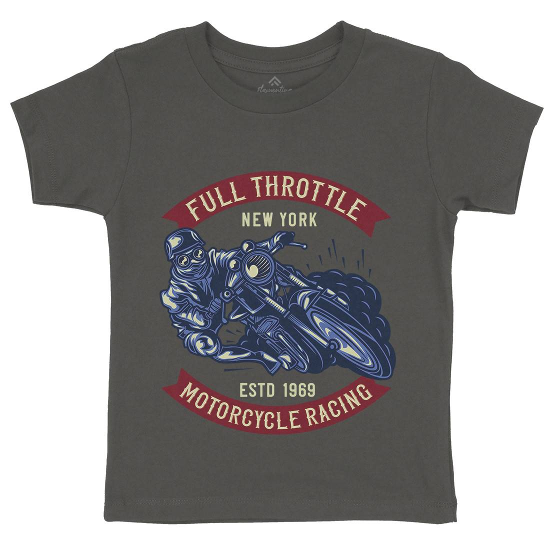Full Throttle Kids Crew Neck T-Shirt Motorcycles B138