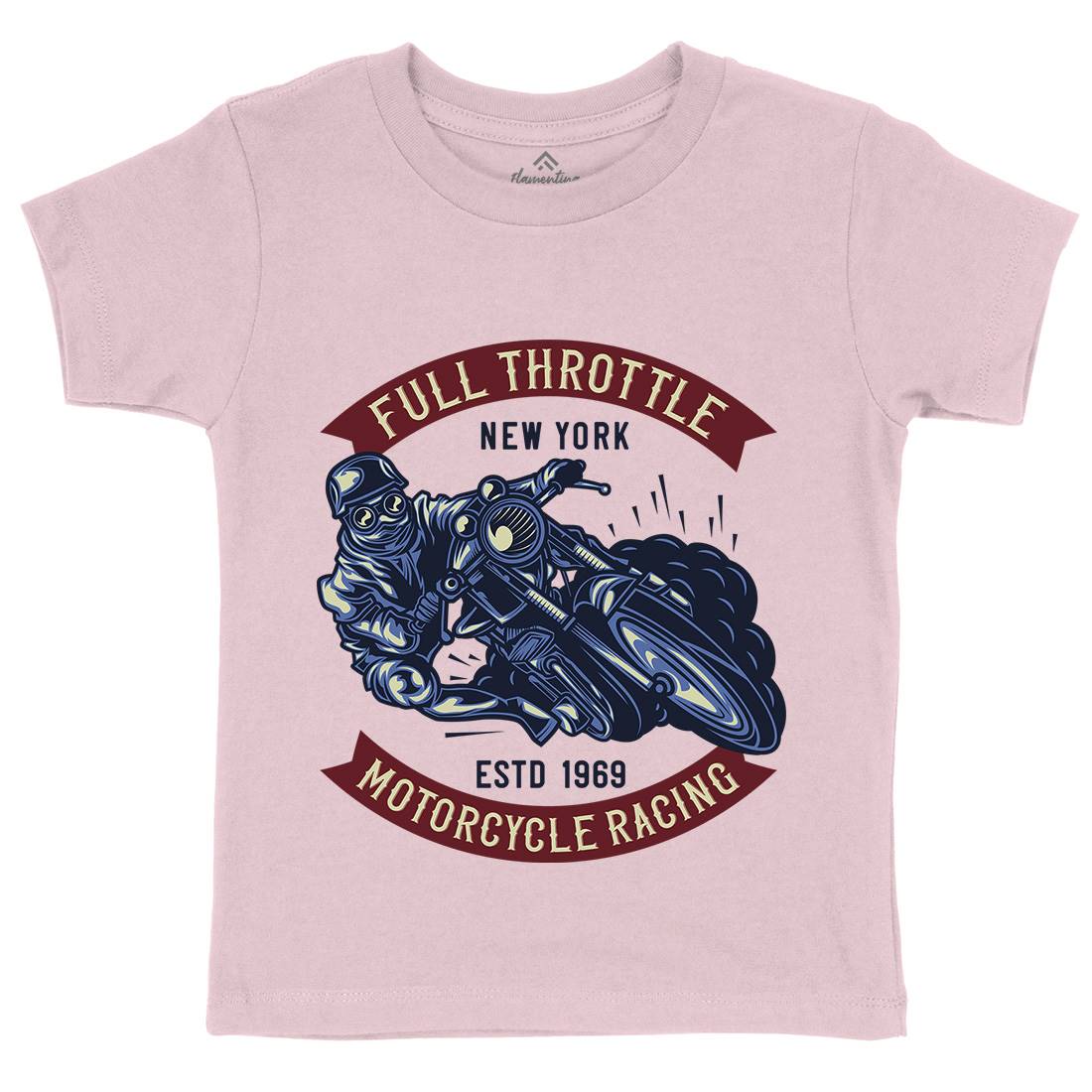 Full Throttle Kids Crew Neck T-Shirt Motorcycles B138