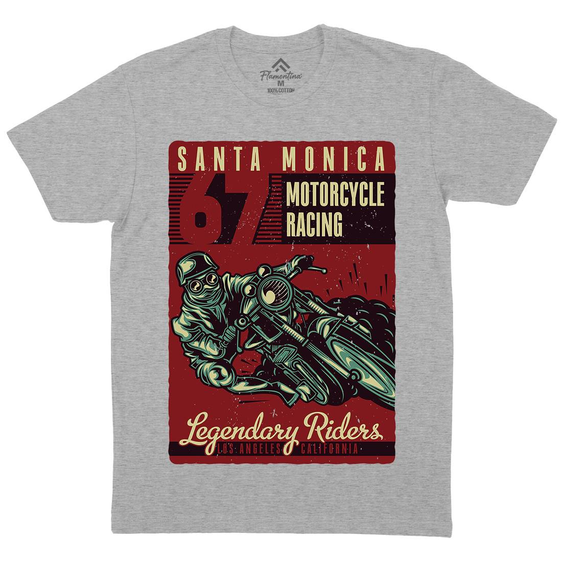 Motor Mens Organic Crew Neck T-Shirt Motorcycles B139