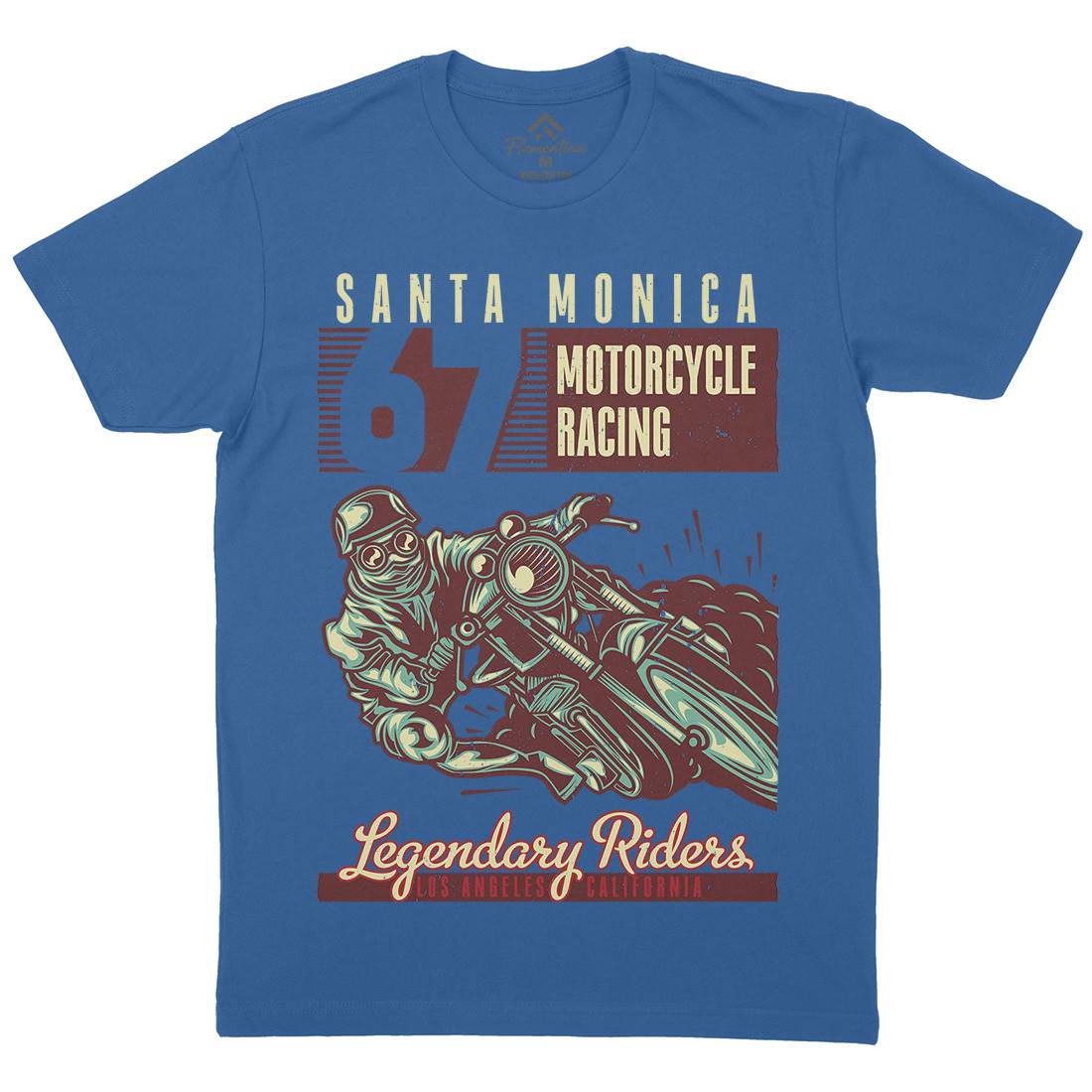 Motor Mens Organic Crew Neck T-Shirt Motorcycles B139