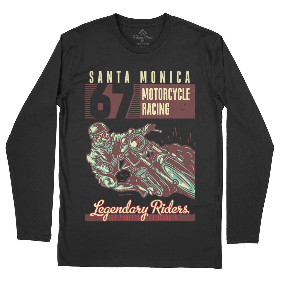 Motor Mens Long Sleeve T-Shirt Motorcycles B139