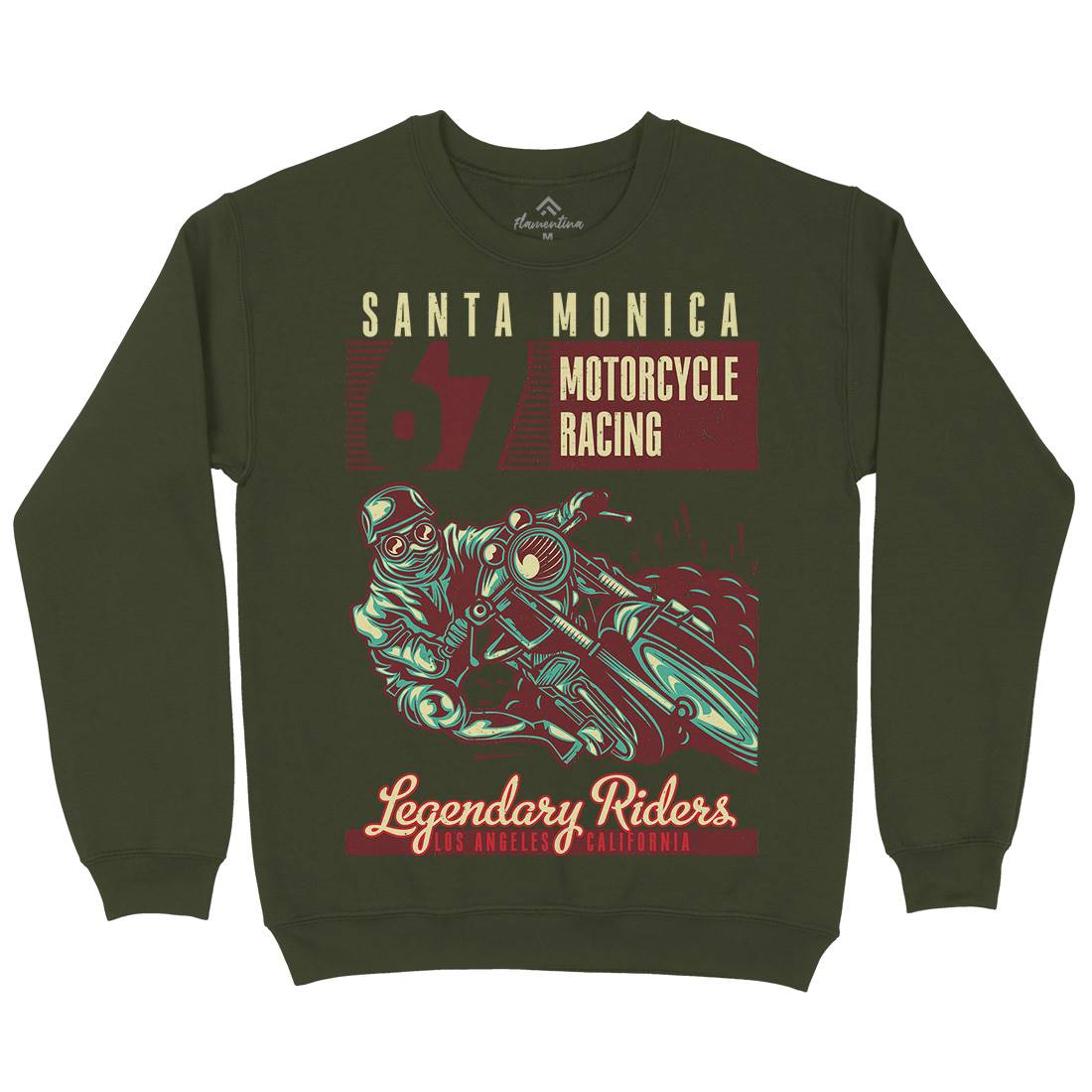 Motor Mens Crew Neck Sweatshirt Motorcycles B139