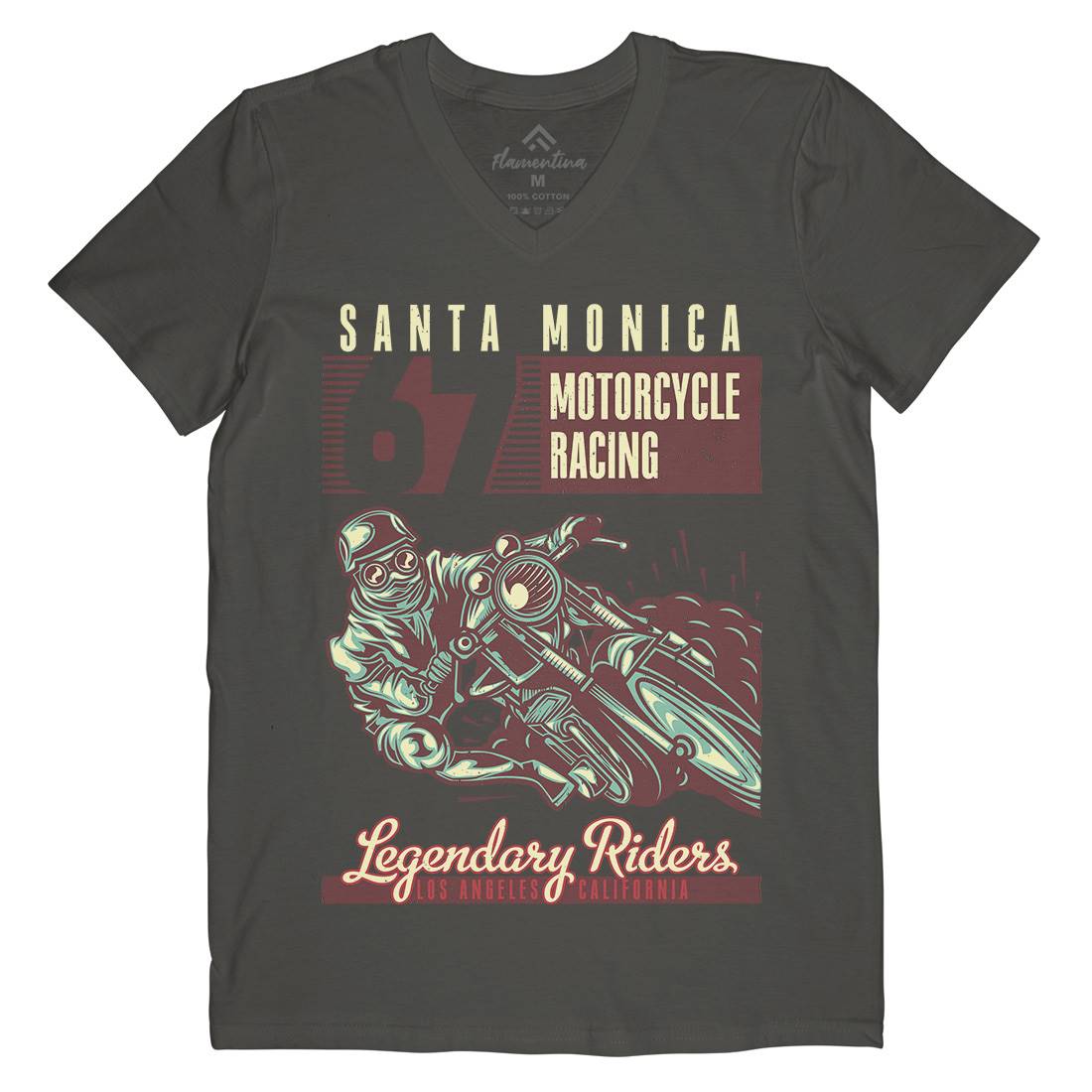Motor Mens V-Neck T-Shirt Motorcycles B139