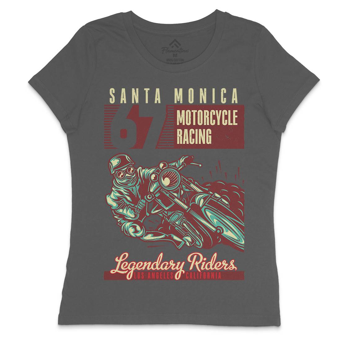 Motor Womens Crew Neck T-Shirt Motorcycles B139