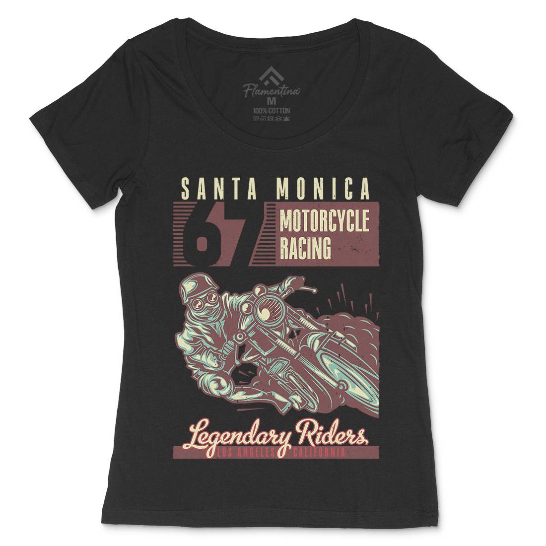 Motor Womens Scoop Neck T-Shirt Motorcycles B139