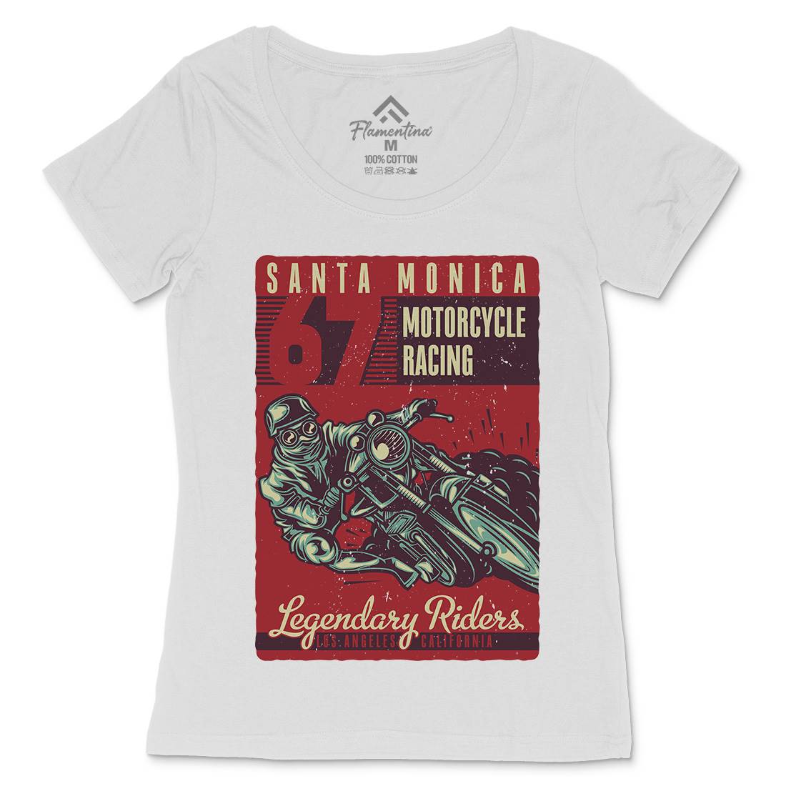 Motor Womens Scoop Neck T-Shirt Motorcycles B139