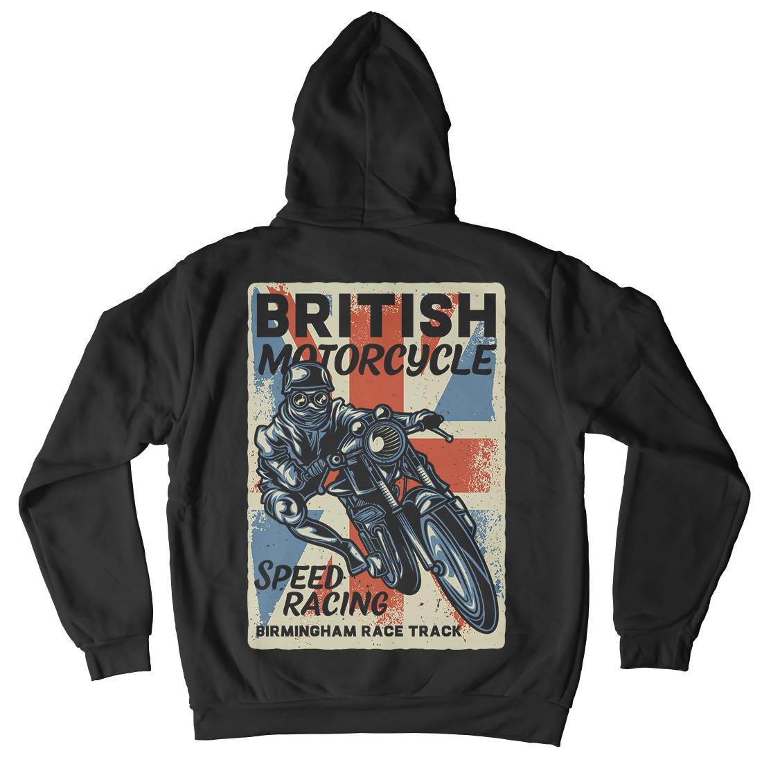British Kids Crew Neck Hoodie Motorcycles B140