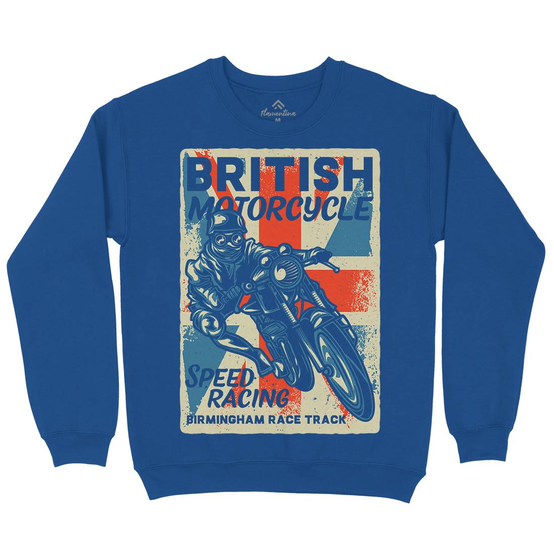 British Kids Crew Neck Sweatshirt Motorcycles B140