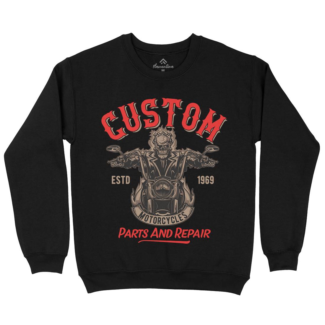 Custom Engine Kids Crew Neck Sweatshirt Motorcycles B141