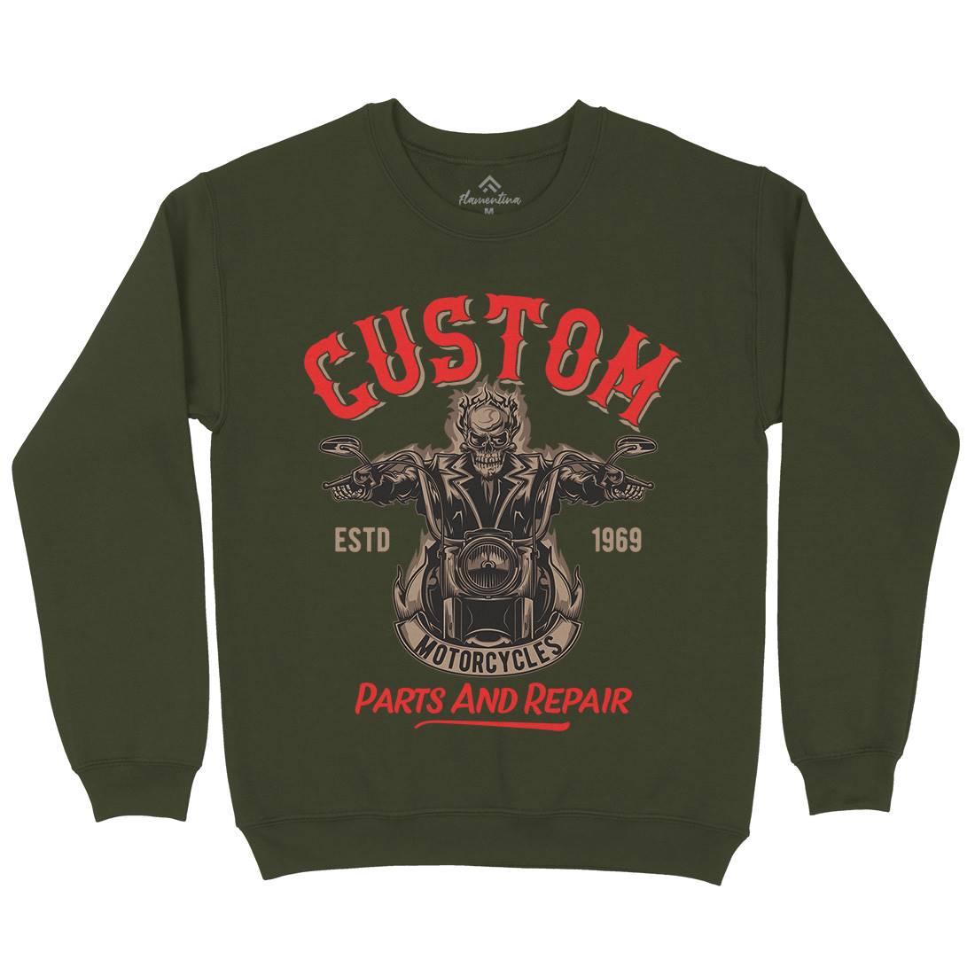 Custom Engine Mens Crew Neck Sweatshirt Motorcycles B141