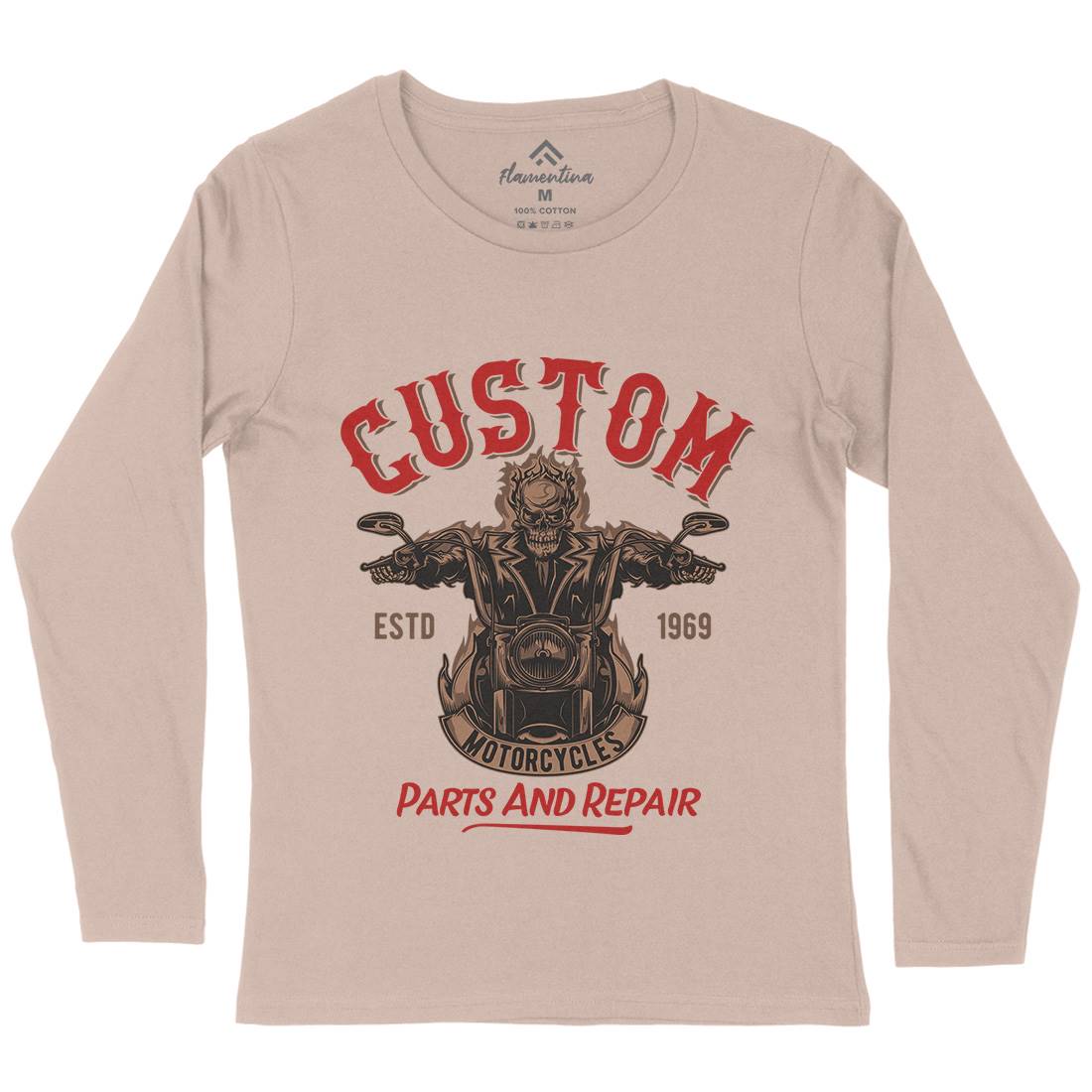 Custom Engine Womens Long Sleeve T-Shirt Motorcycles B141