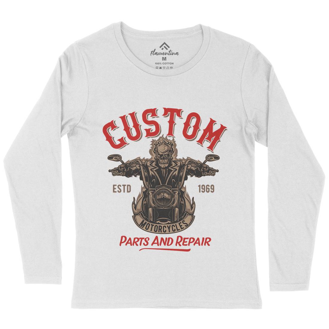 Custom Engine Womens Long Sleeve T-Shirt Motorcycles B141
