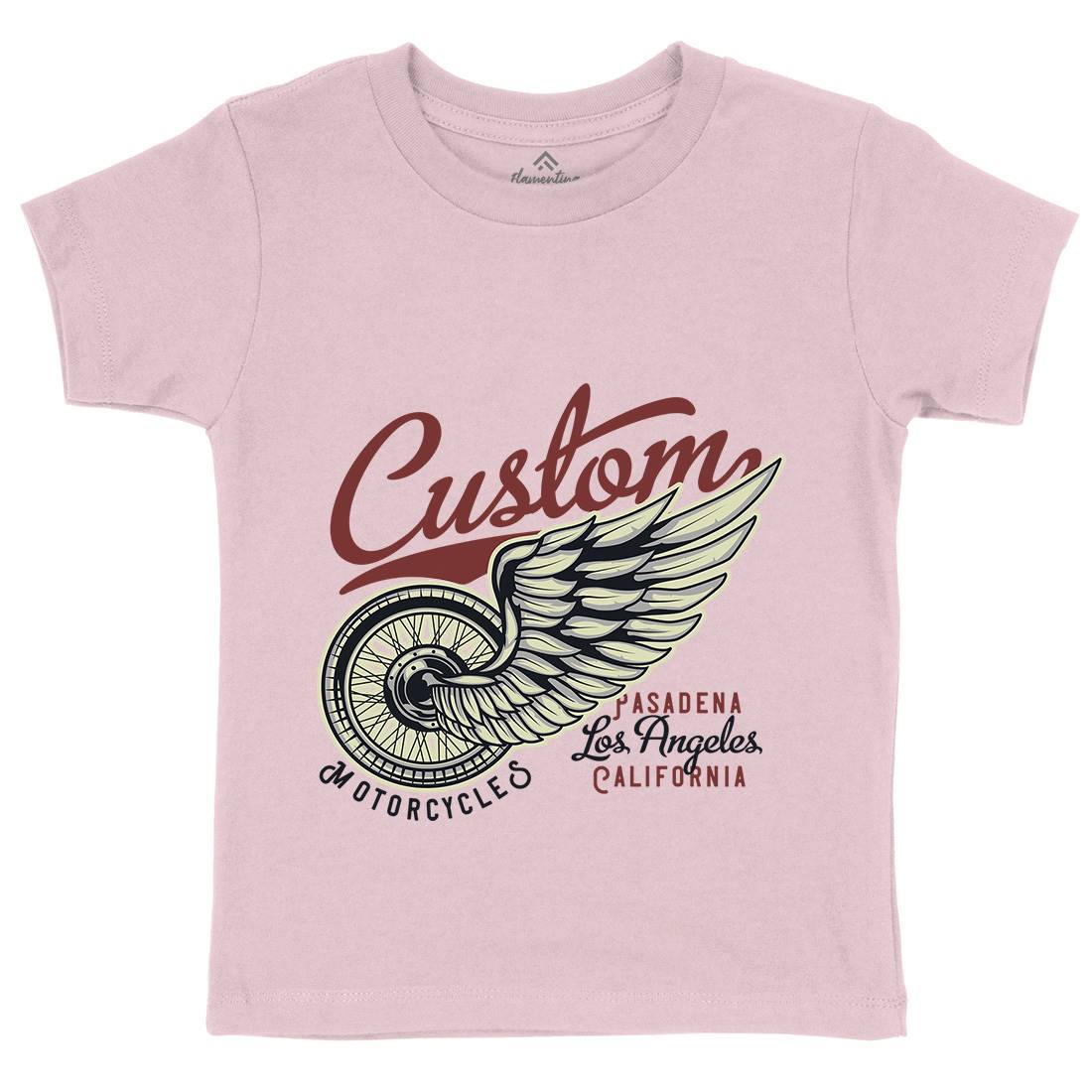Custom Kids Organic Crew Neck T-Shirt Motorcycles B142
