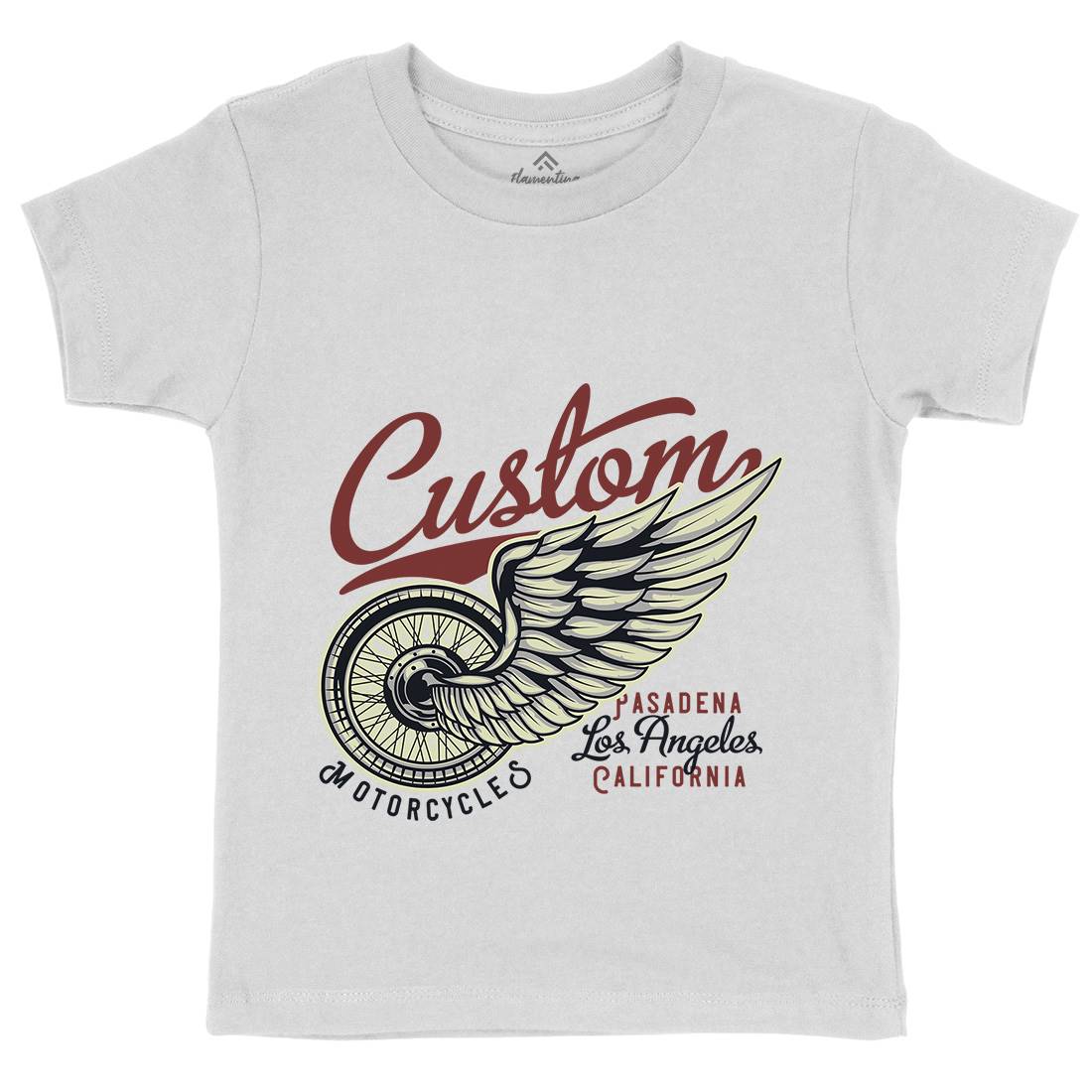 Custom Kids Organic Crew Neck T-Shirt Motorcycles B142