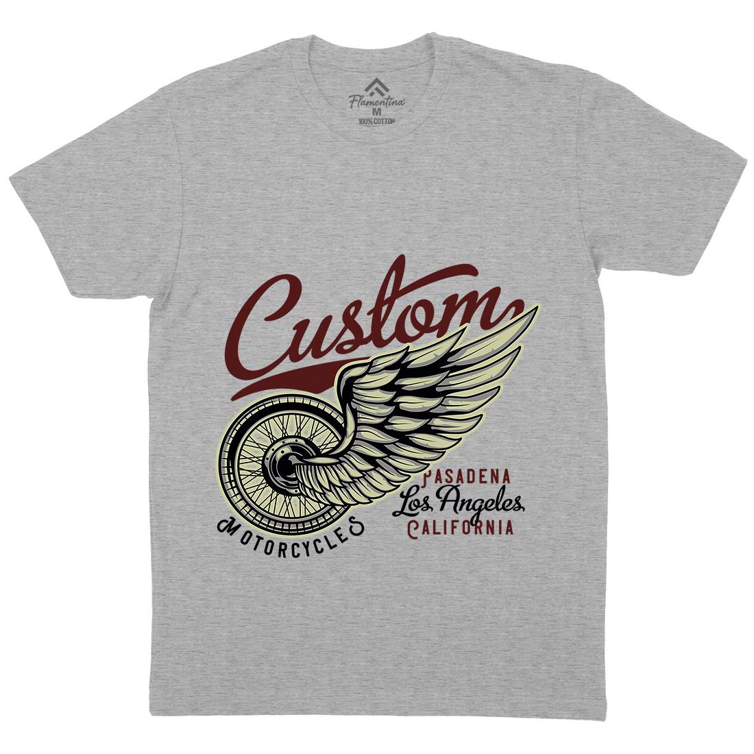 Custom Mens Organic Crew Neck T-Shirt Motorcycles B142