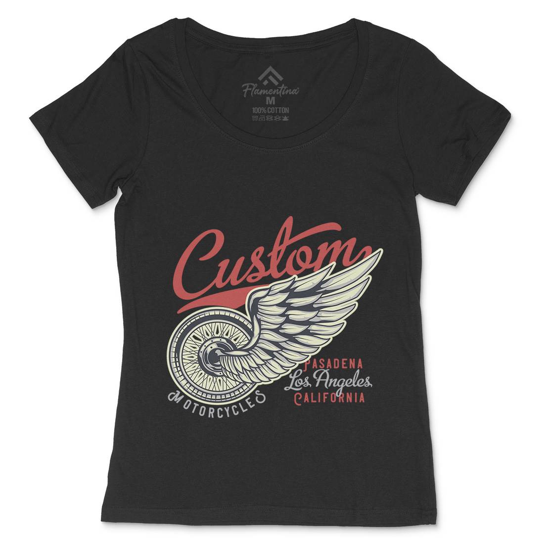 Custom Womens Scoop Neck T-Shirt Motorcycles B142