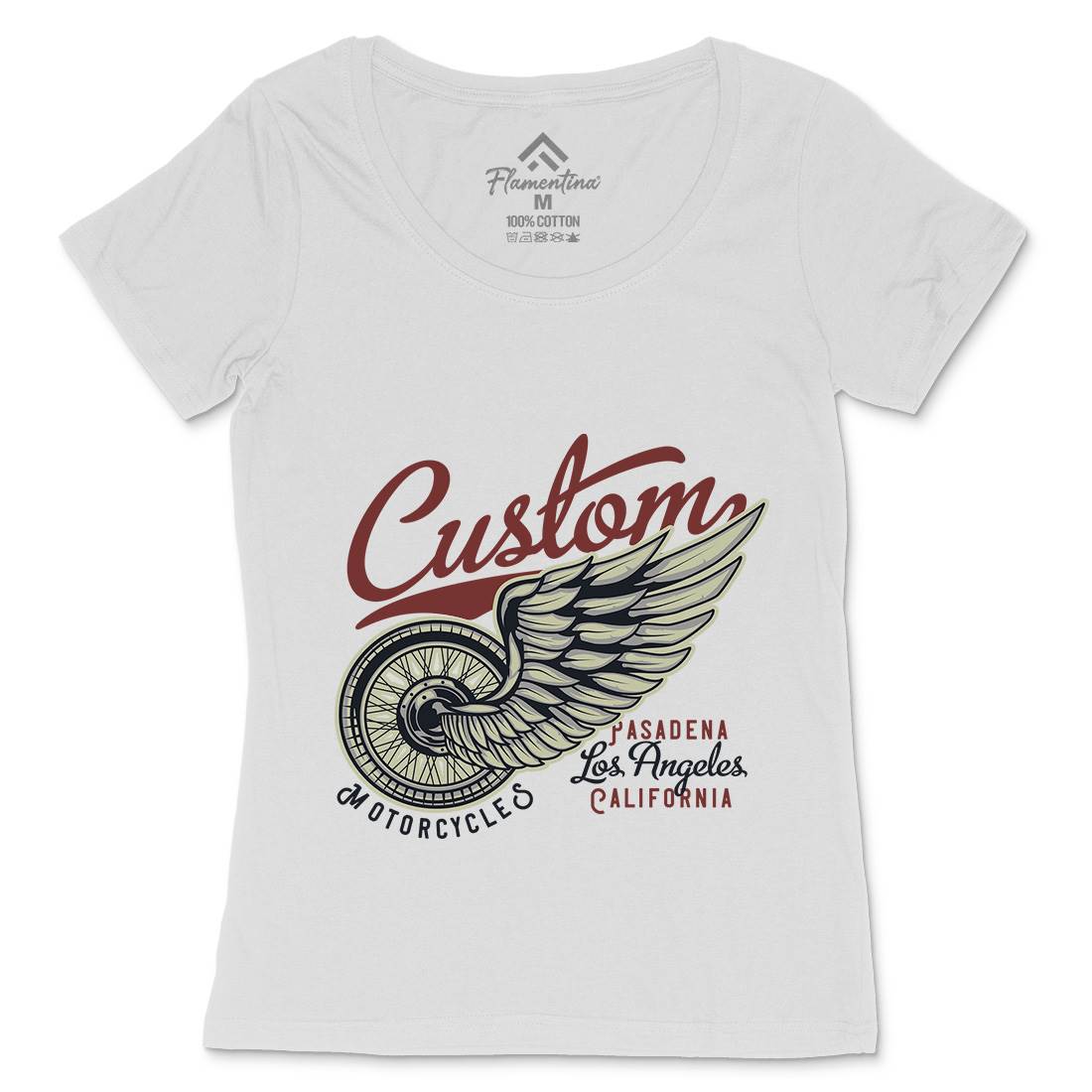 Custom Womens Scoop Neck T-Shirt Motorcycles B142