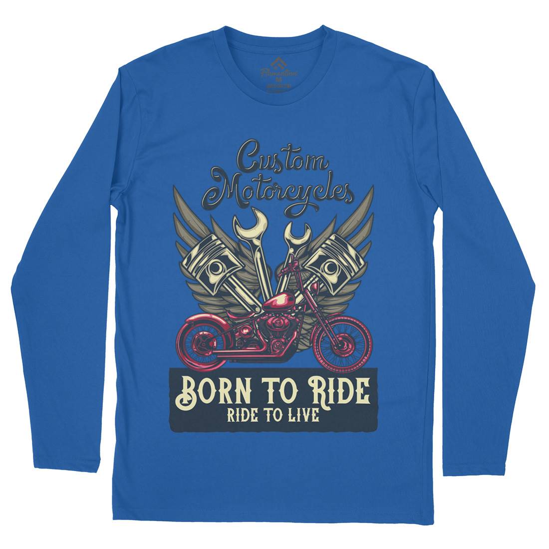 Born To Ride Mens Long Sleeve T-Shirt Motorcycles B143