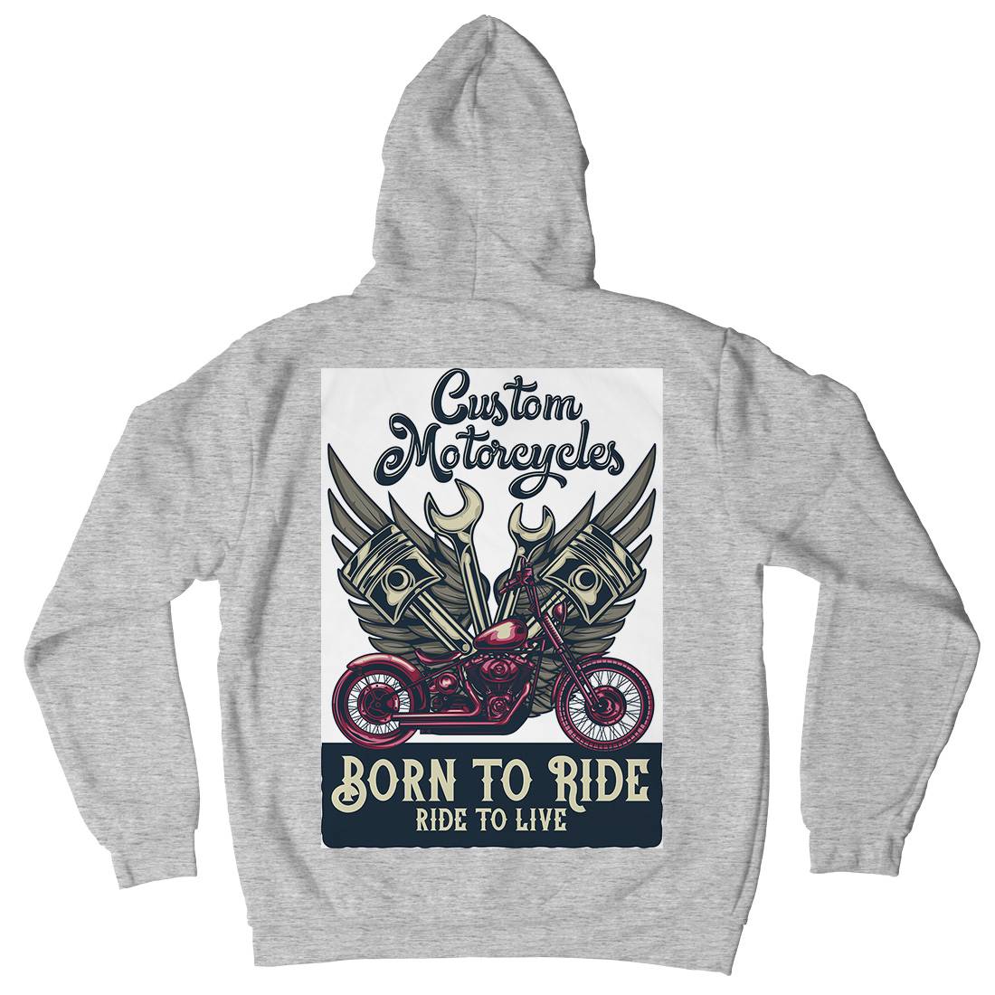Born To Ride Kids Crew Neck Hoodie Motorcycles B143