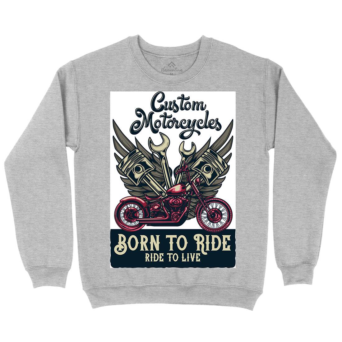 Born To Ride Kids Crew Neck Sweatshirt Motorcycles B143