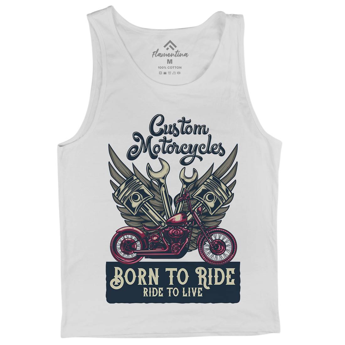 Born To Ride Mens Tank Top Vest Motorcycles B143