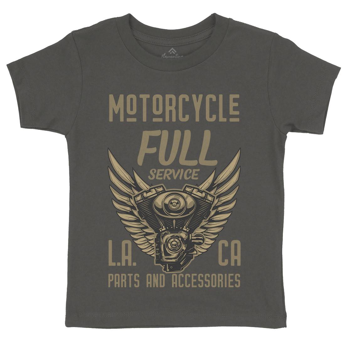 Engine Kids Organic Crew Neck T-Shirt Motorcycles B146