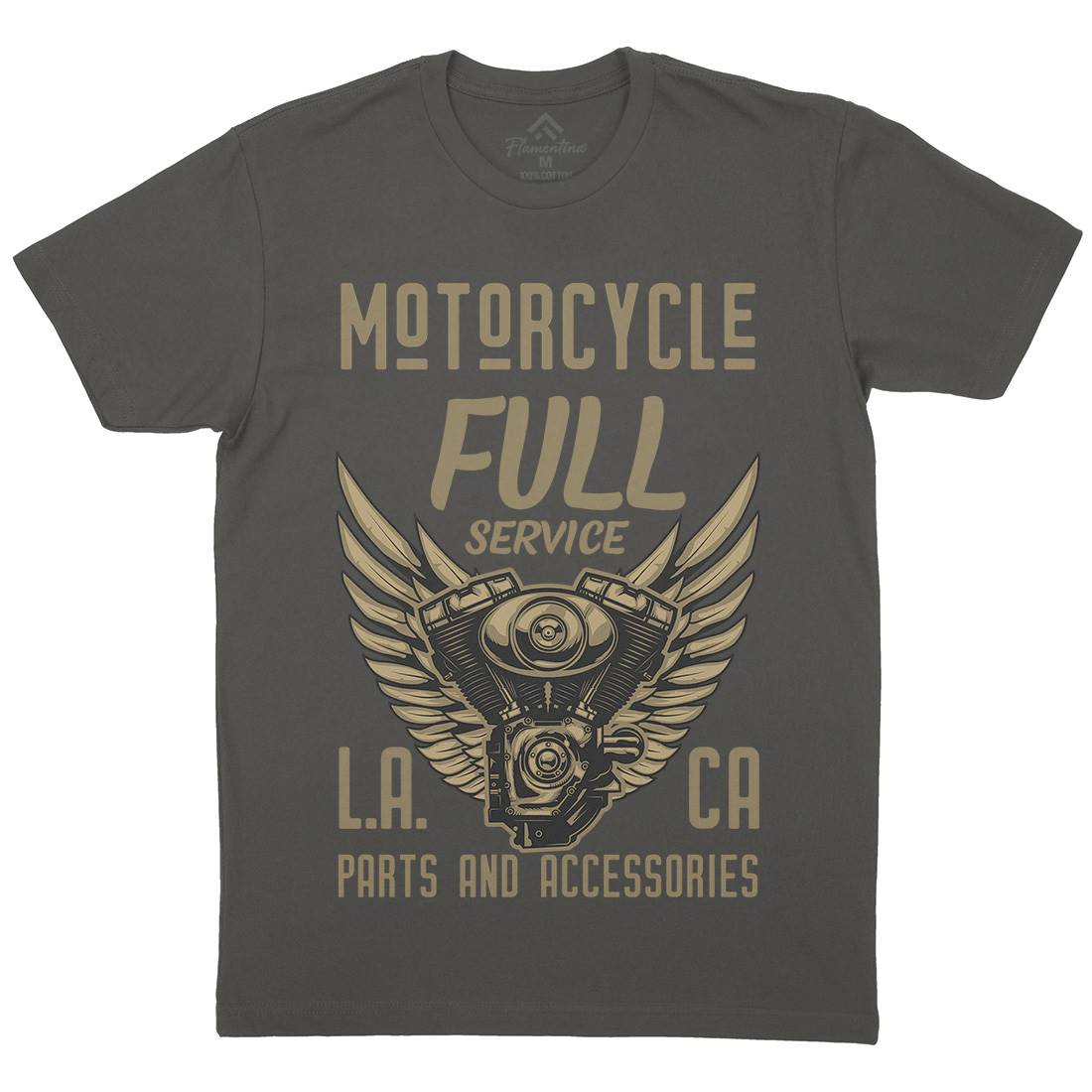 Engine Mens Crew Neck T-Shirt Motorcycles B146
