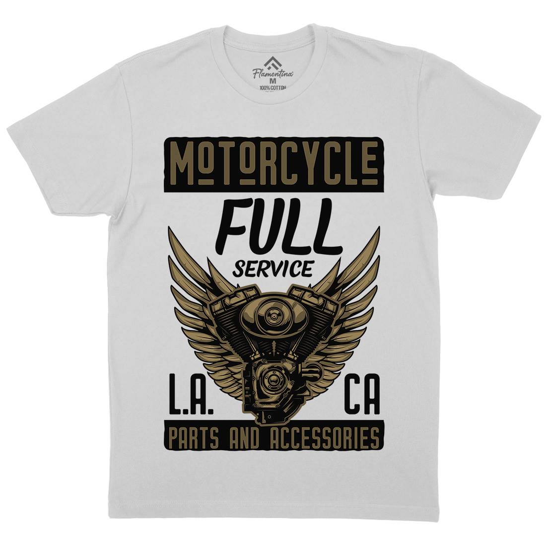 Engine Mens Crew Neck T-Shirt Motorcycles B146