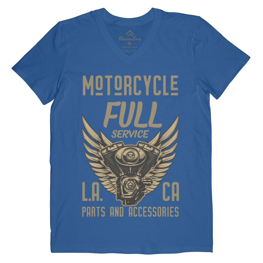 Engine Mens V-Neck T-Shirt Motorcycles B146