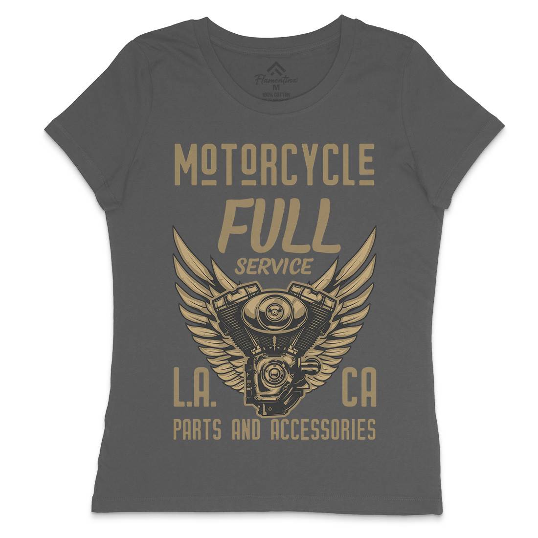 Engine Womens Crew Neck T-Shirt Motorcycles B146