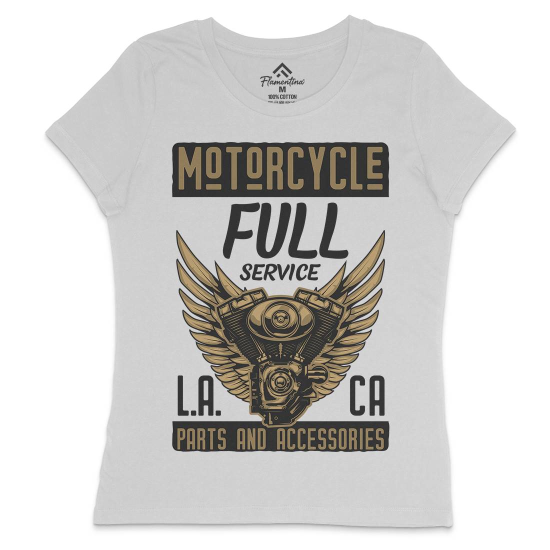 Engine Womens Crew Neck T-Shirt Motorcycles B146