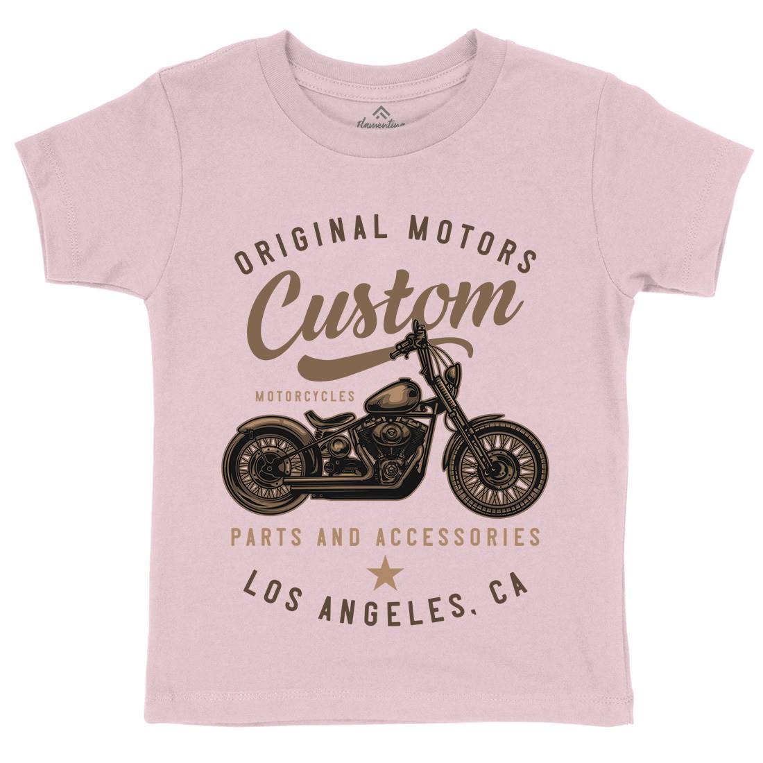Los Angeles Kids Organic Crew Neck T-Shirt Motorcycles B147