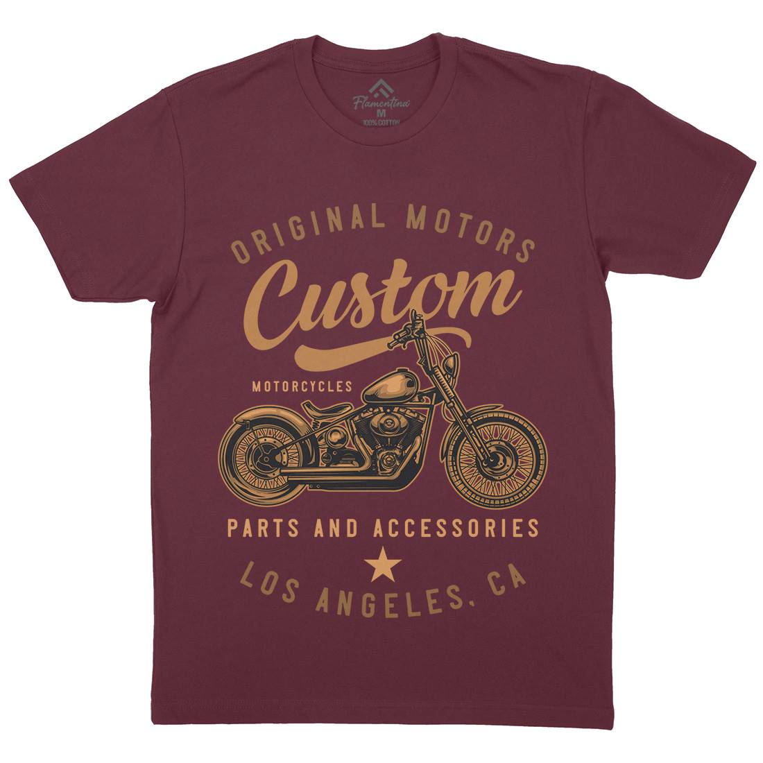 Los Angeles Mens Crew Neck T-Shirt Motorcycles B147